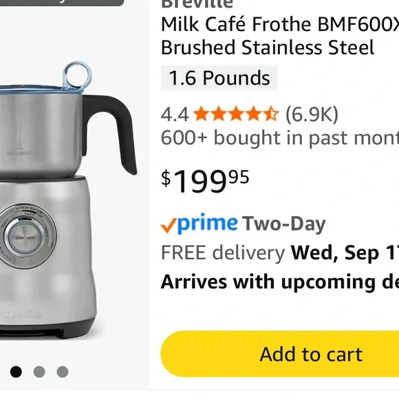 Breville Stainless Steel Milk Frother - Picture 2 of 2